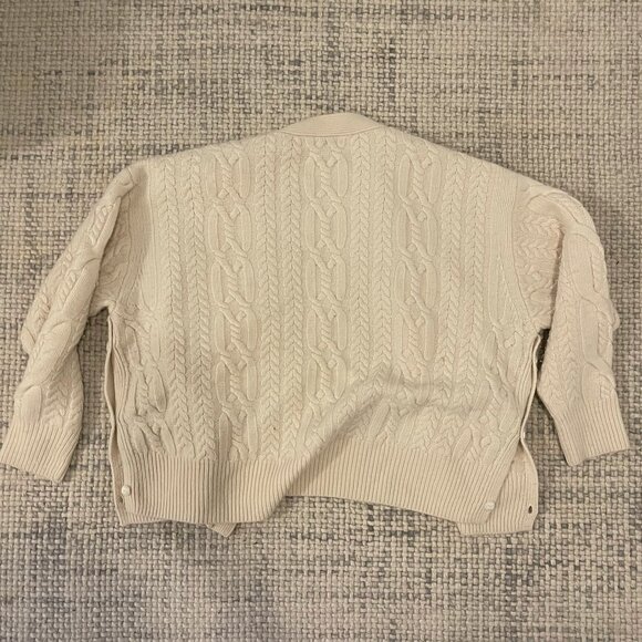 Rag & Bone Nora Oversized Cable-knit Merino Wool Cardigan - Picture 6 of 8